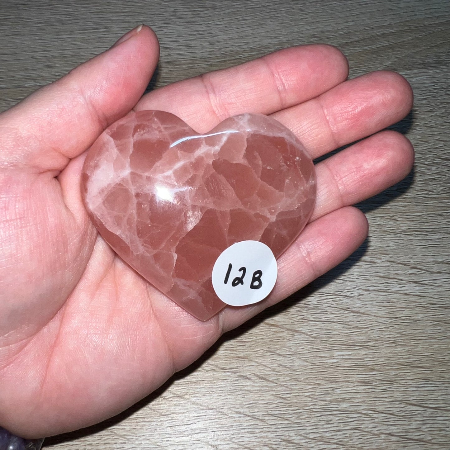 Rose Calcite Heart 12B