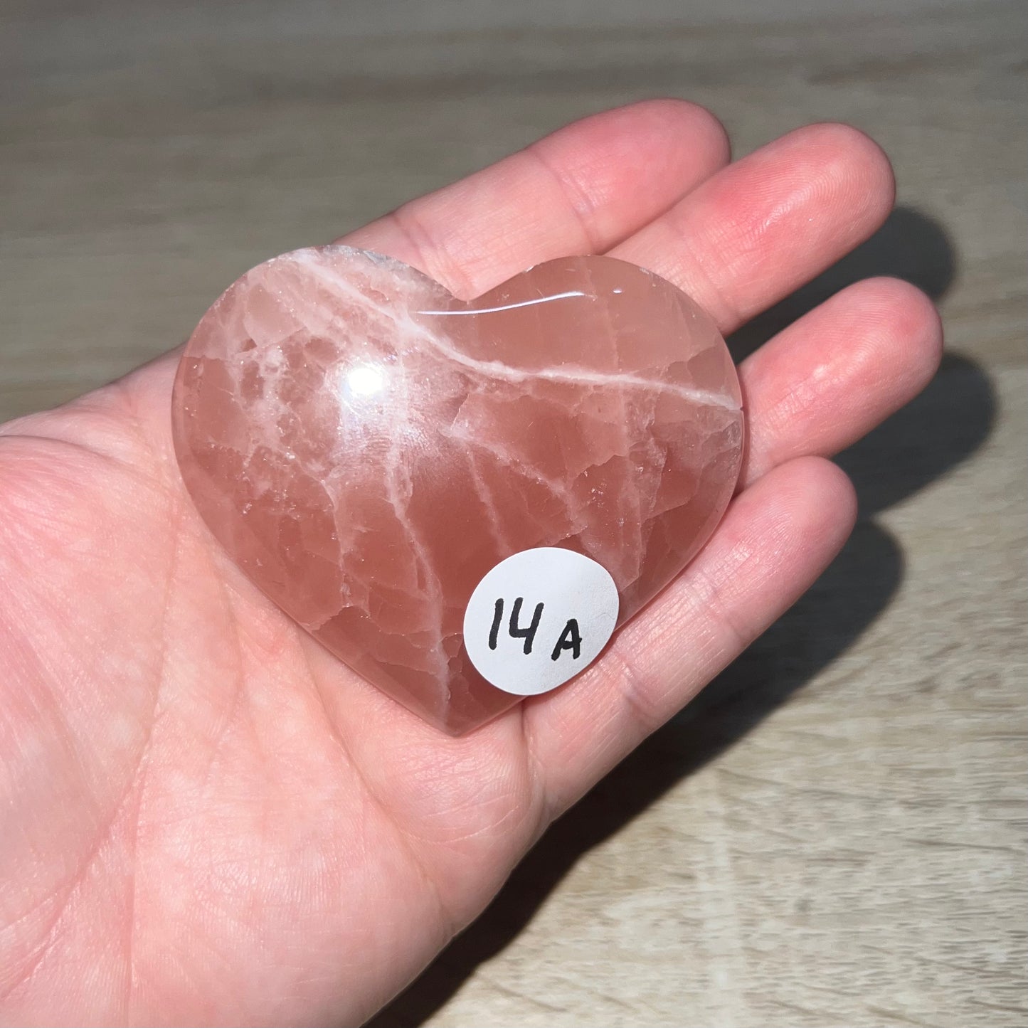 Rose Calcite Heart 14A