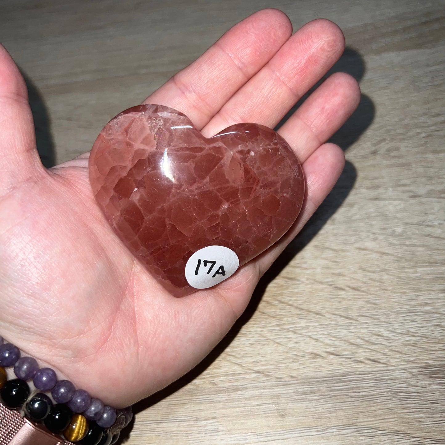 Rose Calcite Heart 17A