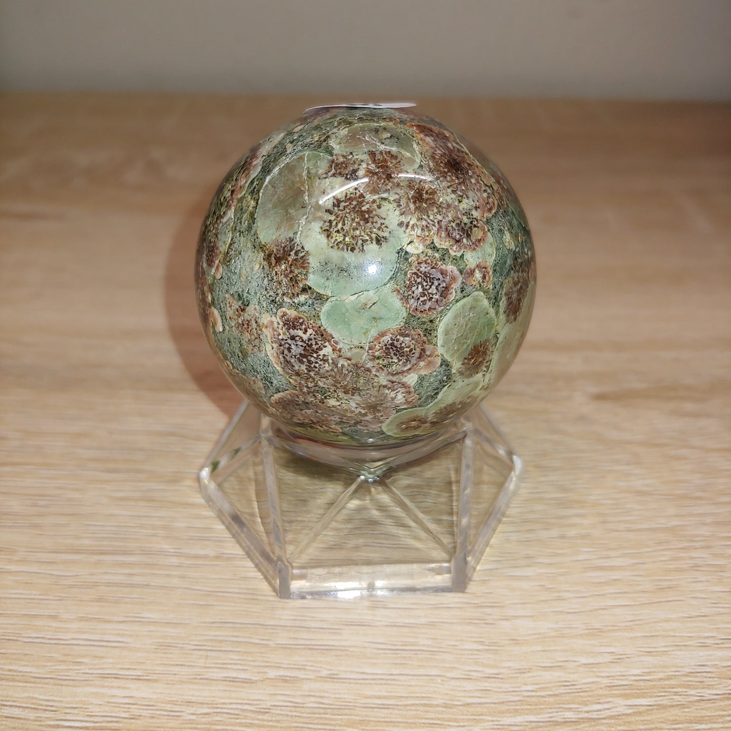 Green Cherry Blossom Agate Sphere 33A