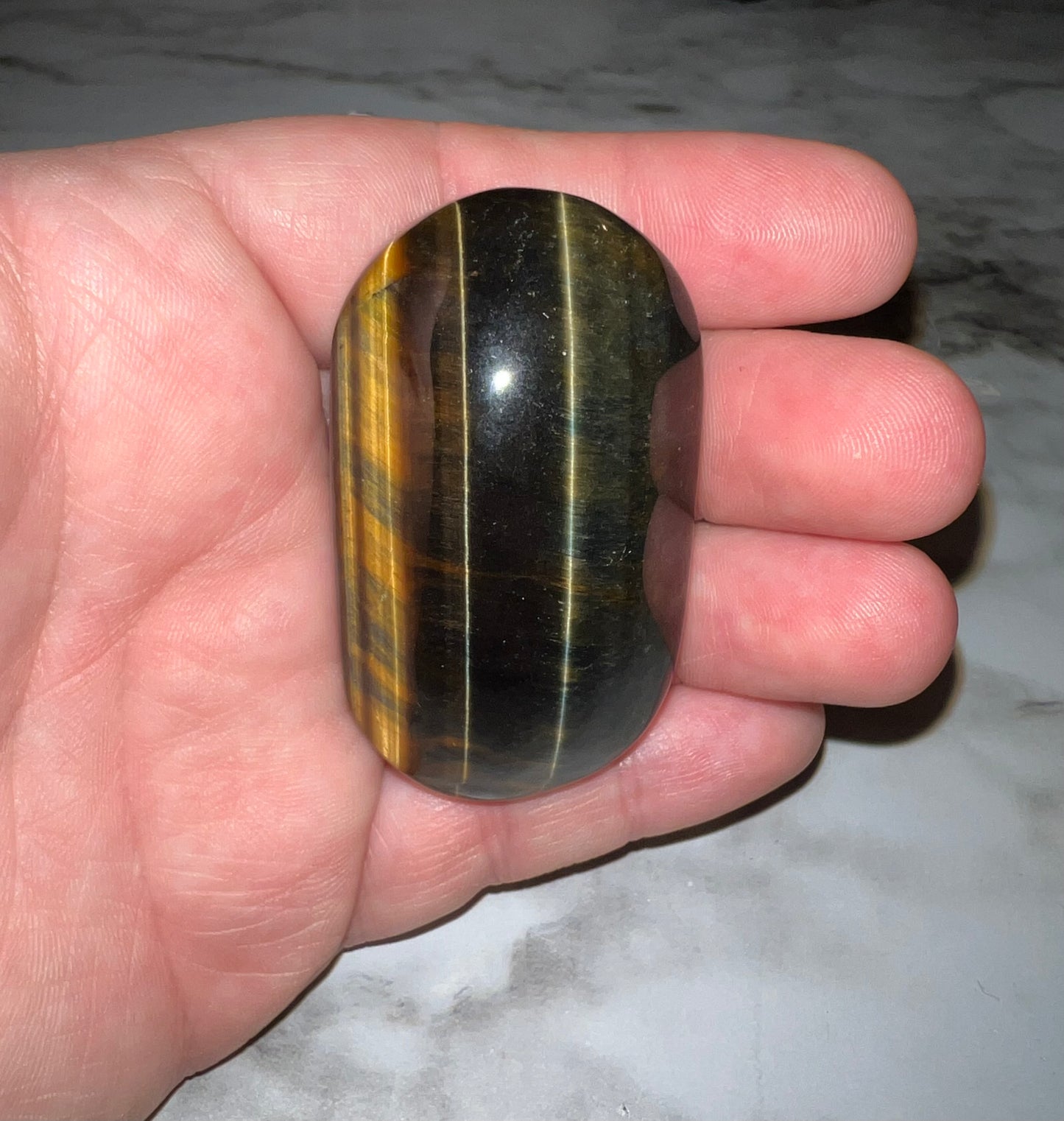 Tiger’s Eye Palm Stone 13D