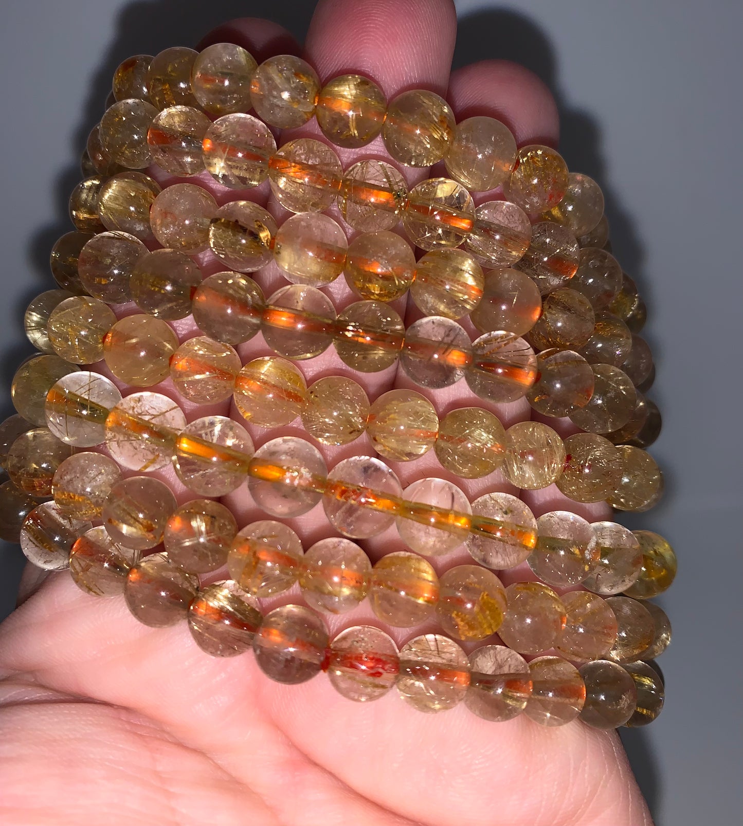 Rutilated Quartz 7mm Bracelet