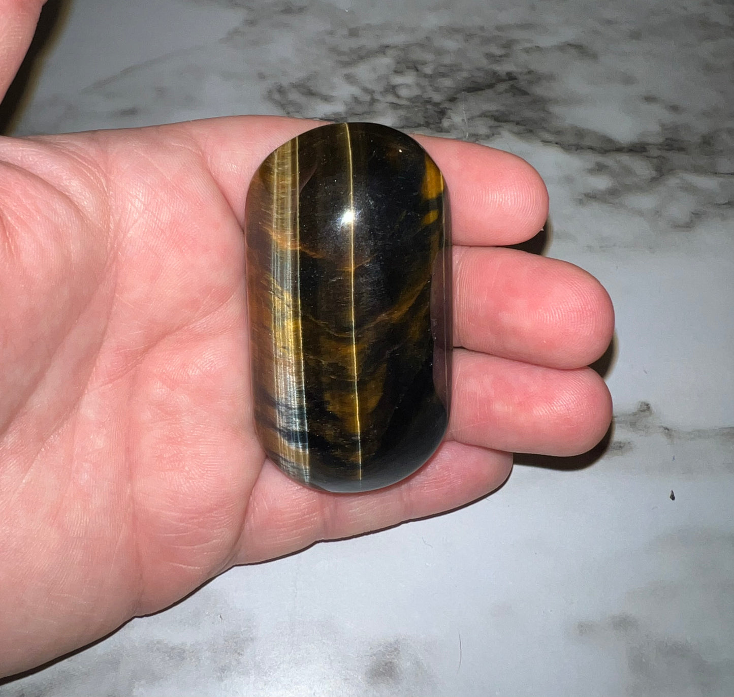 Tiger’s Eye Palm Stone 16B