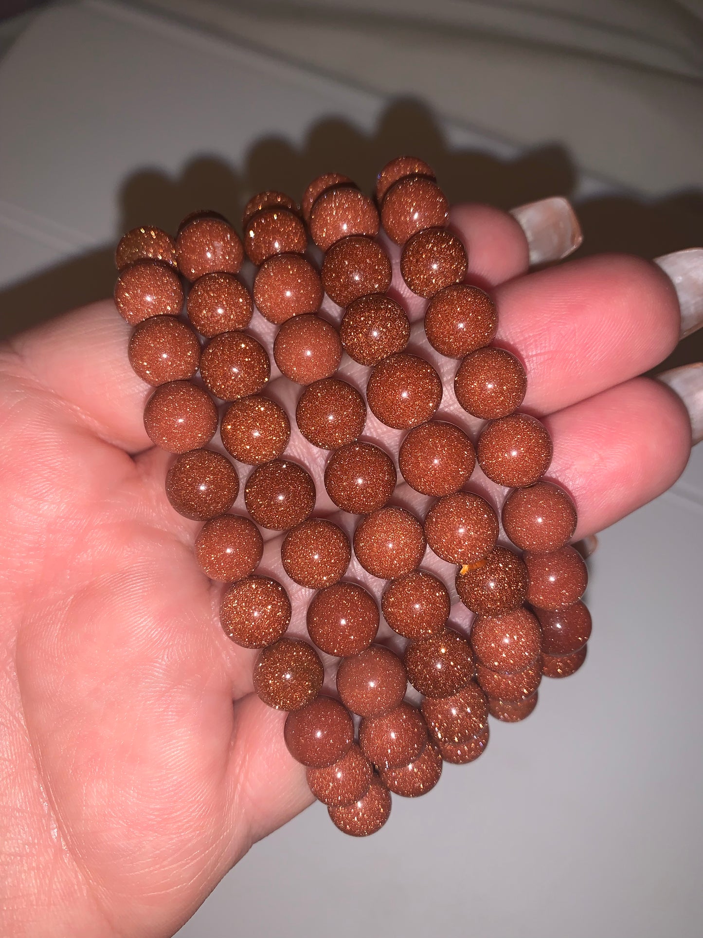 Gold Sandstone 8mm Bracelet
