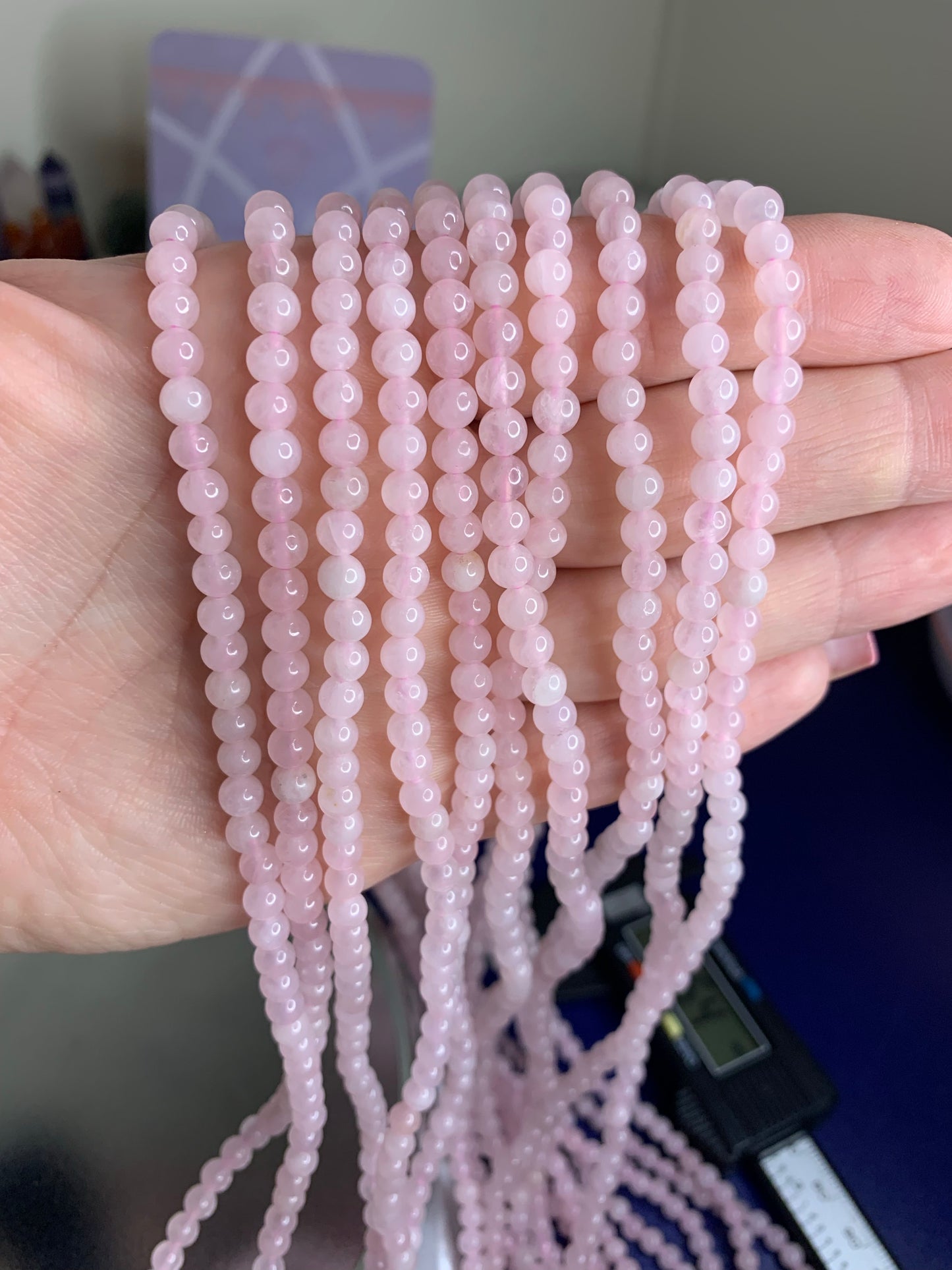 Rose Quartz 4.5mm Wrap Bracelet