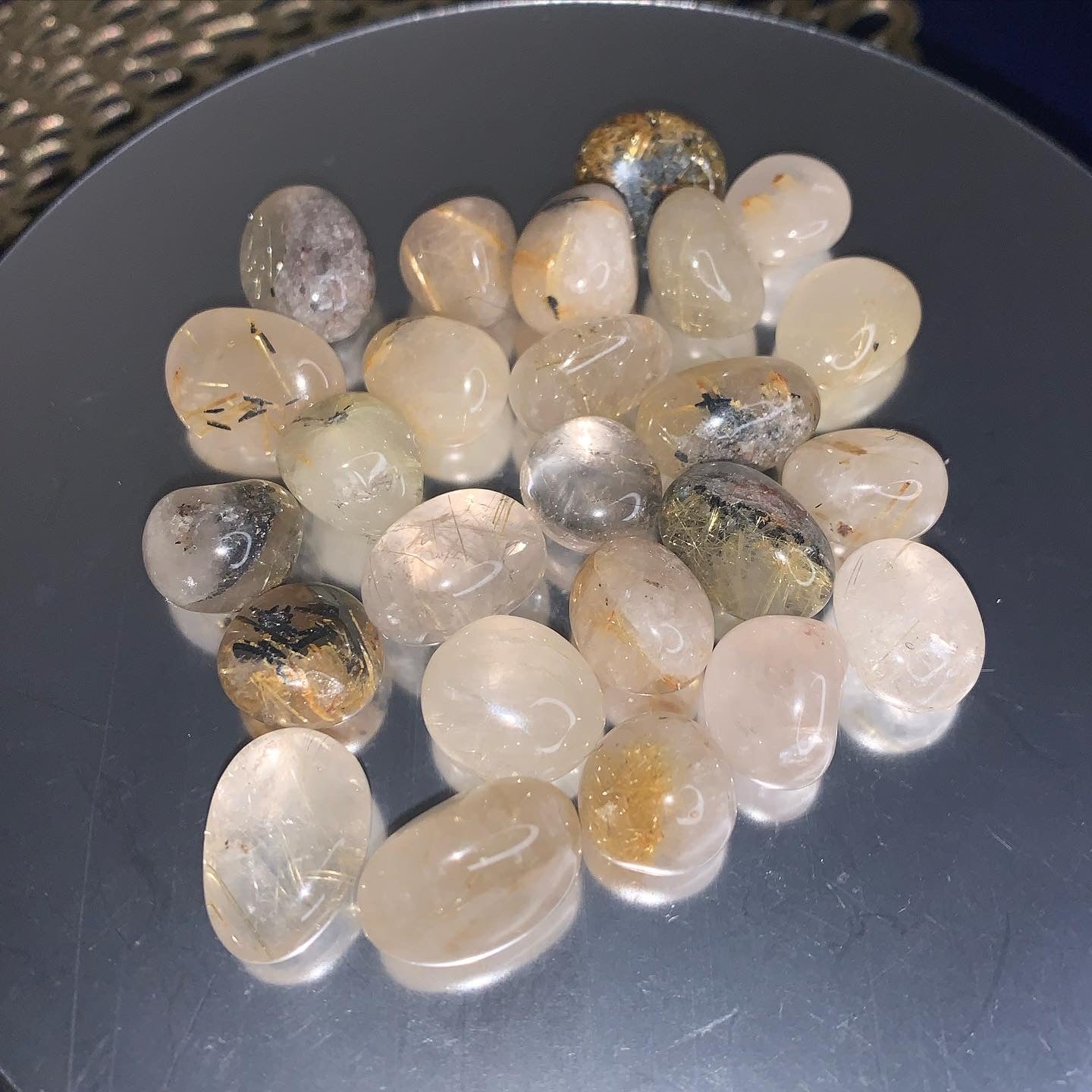 Rutilated Quartz Tumbled Stone