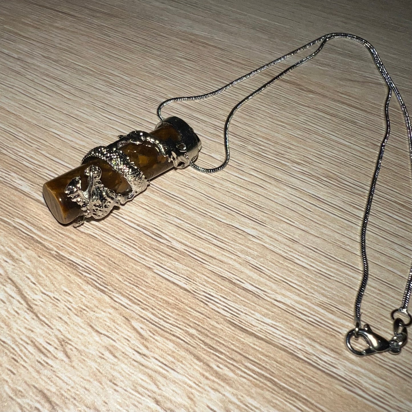 Tiger’s Eye Dragon Necklace 15T