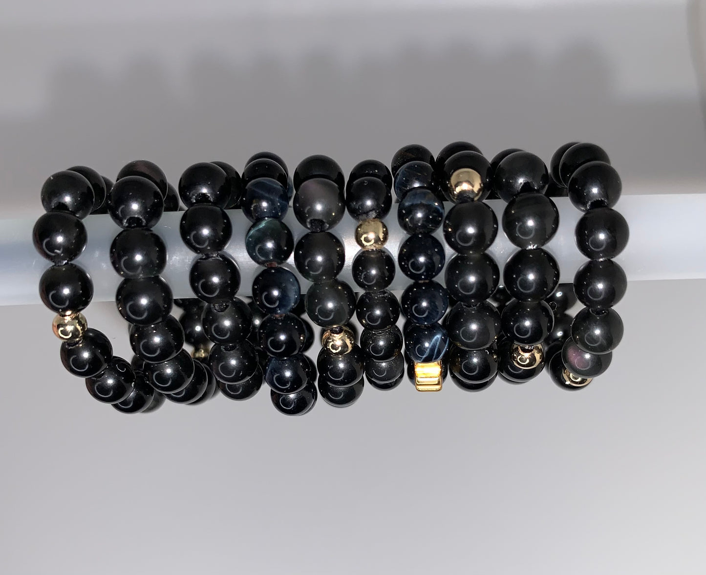 Rainbow Obsidian 4mm Ring