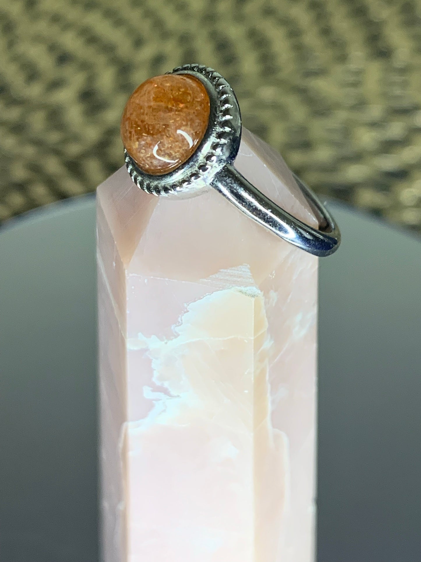 Golden Sunstone Adjustable Ring