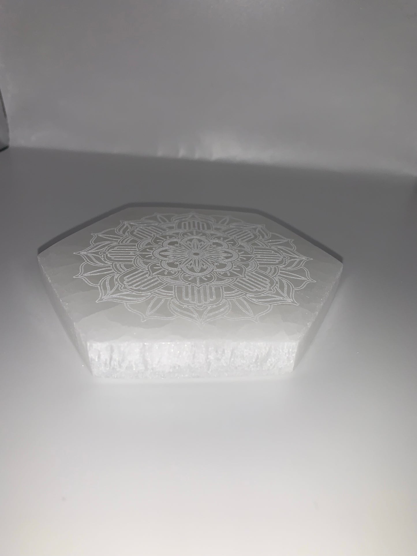Selenite “Satin Spar” Mandala Slab