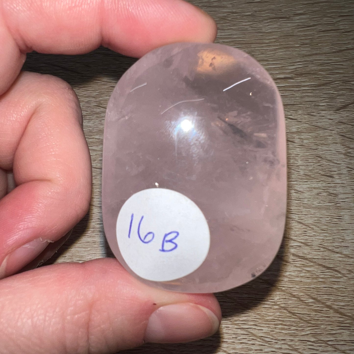 Rose Quartz Palm Stone 16B