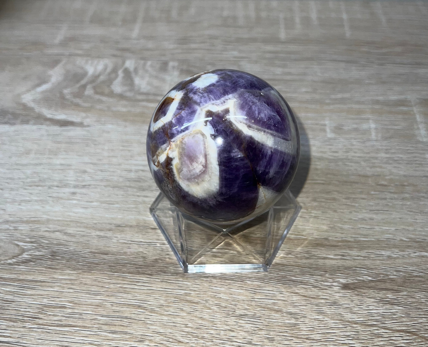 Chevron (Dream) Amethyst Sphere 53A