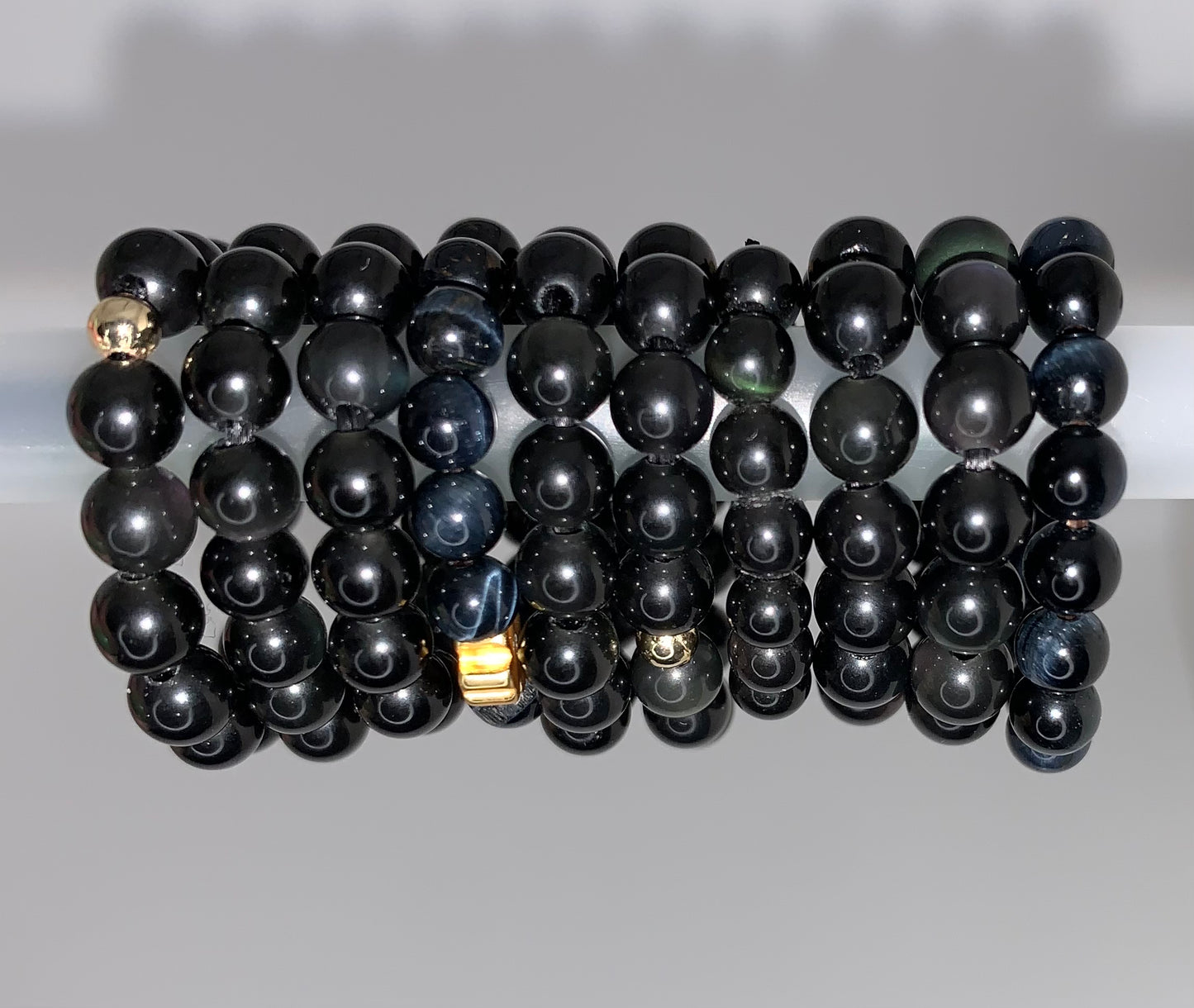 Rainbow Obsidian 4mm Ring