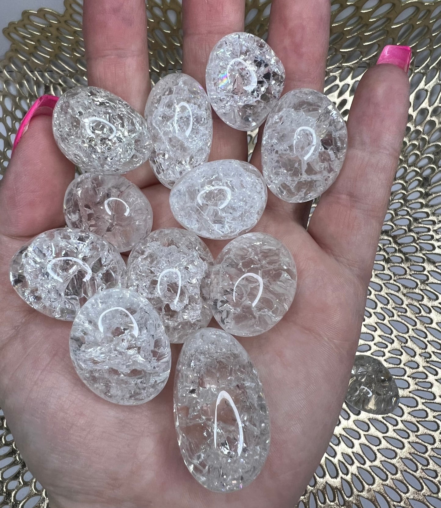 Crackle Quartz Tumbled Stone