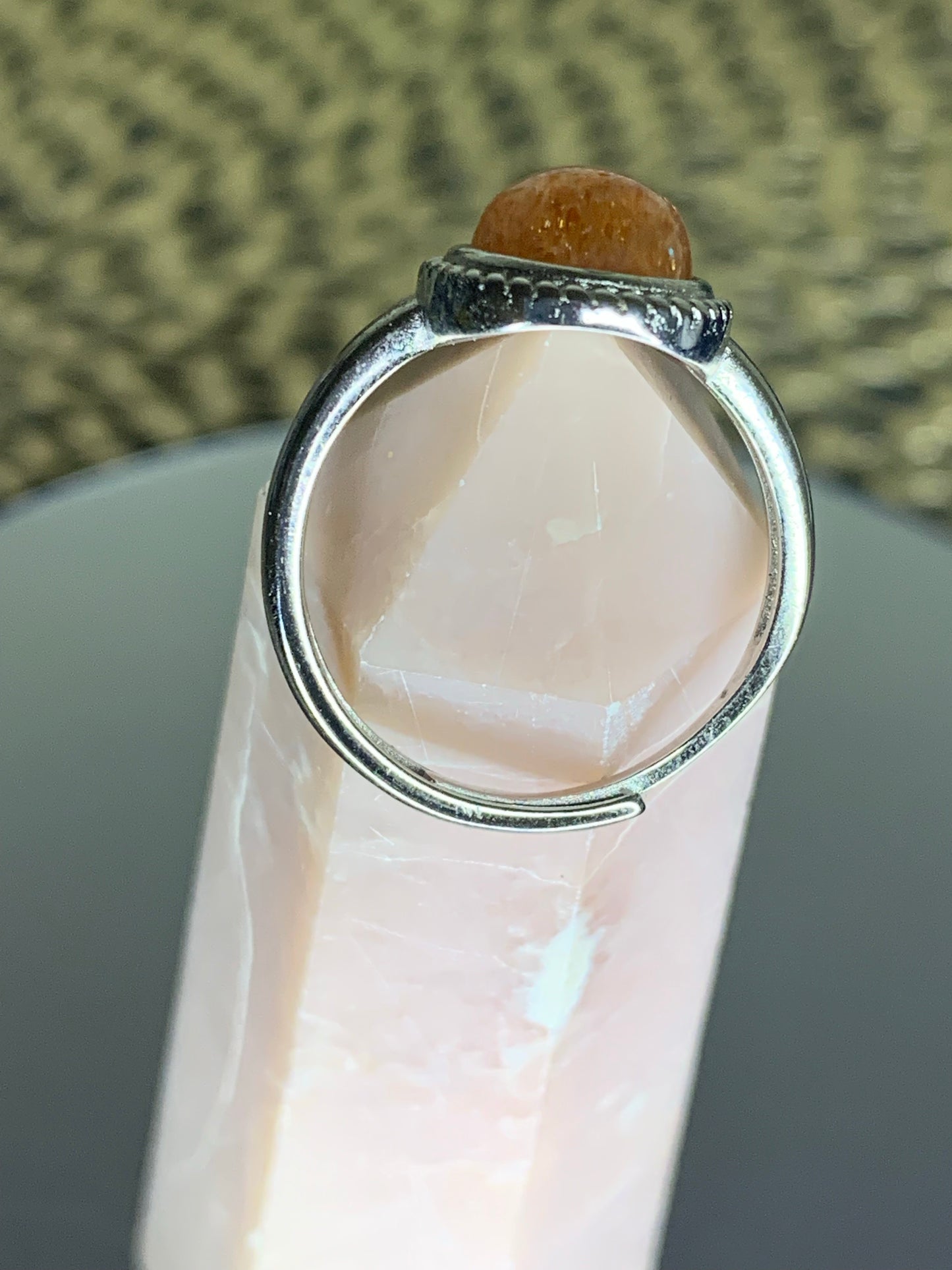 Golden Sunstone Adjustable Ring