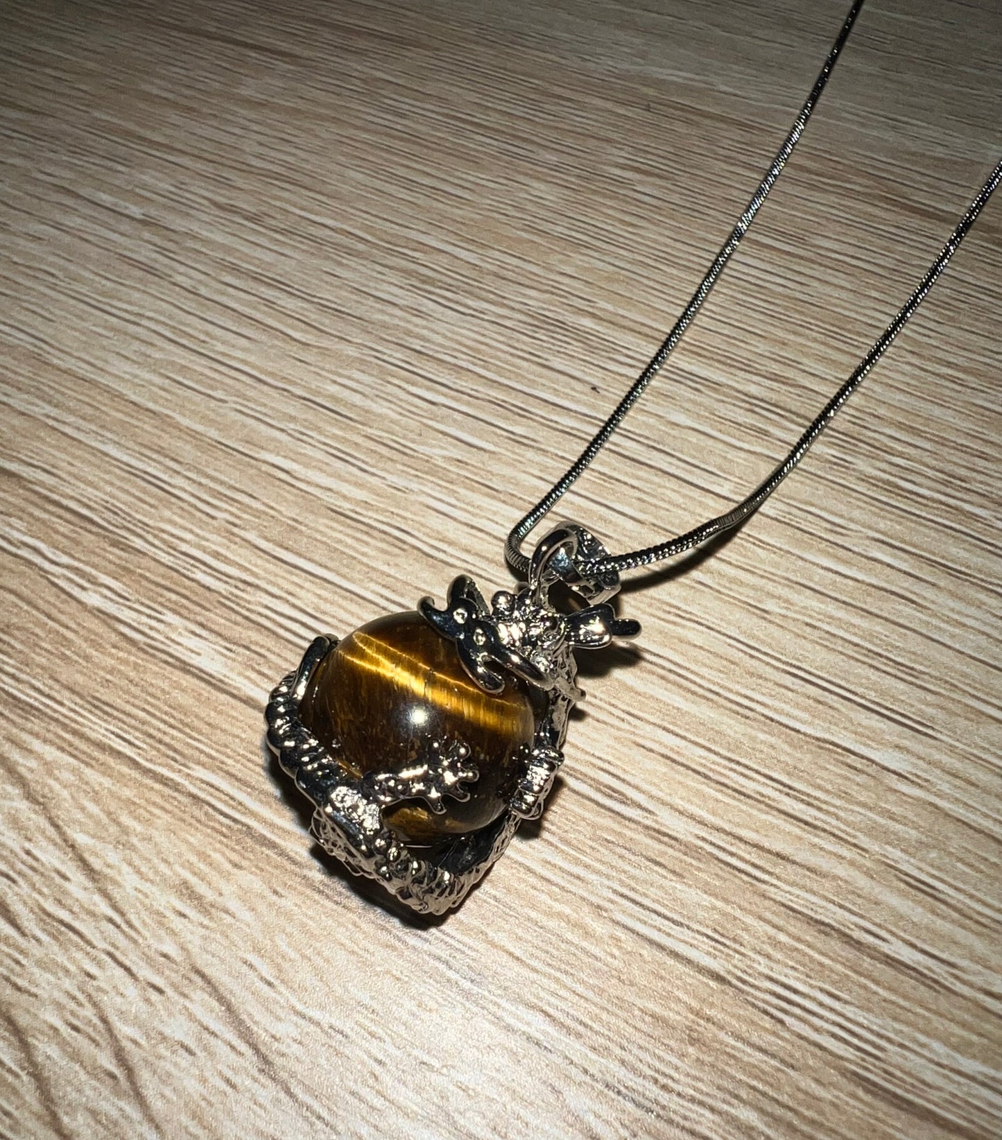 Tiger’s Eye Dragon Necklace 15S