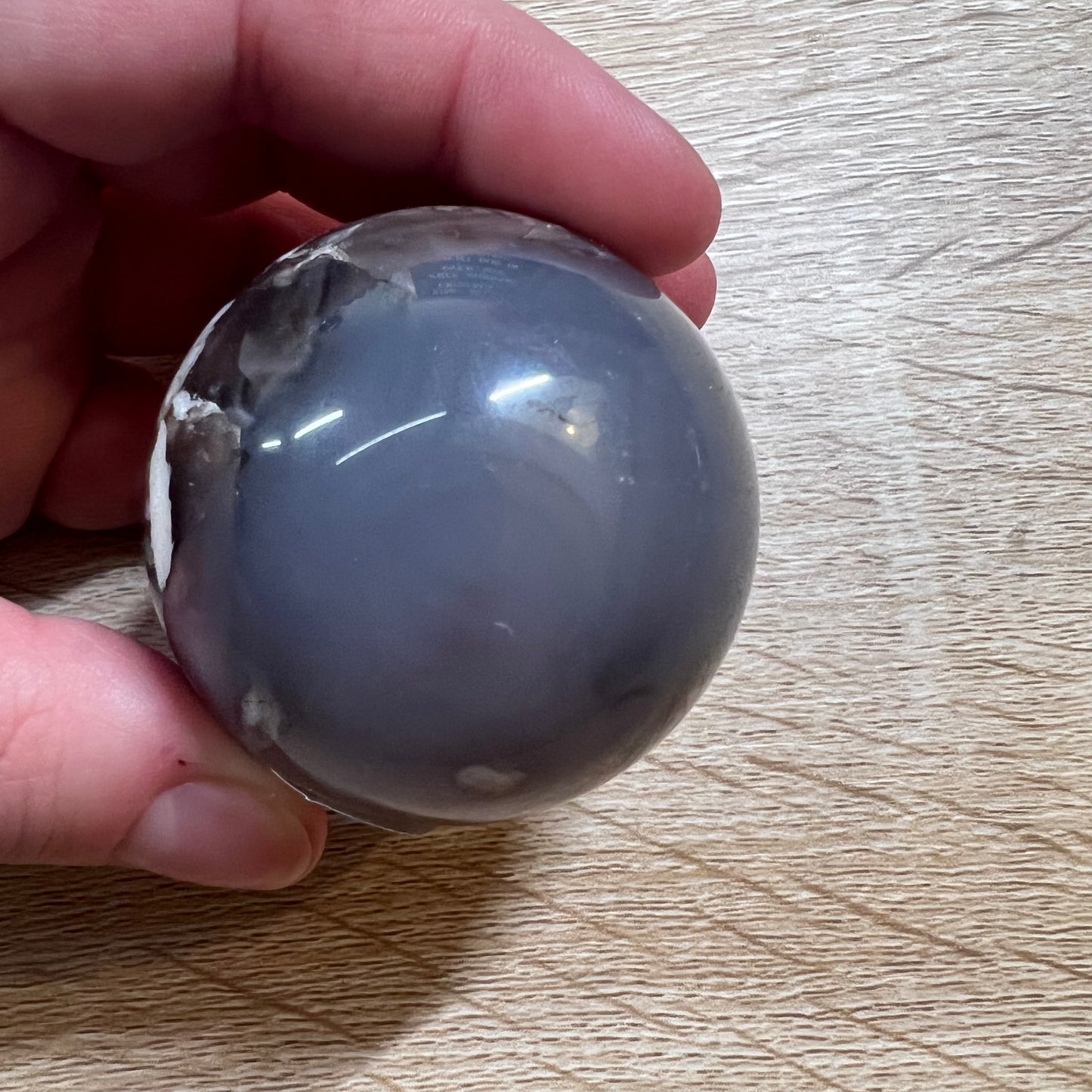 Black Flower Agate Sphere 31B