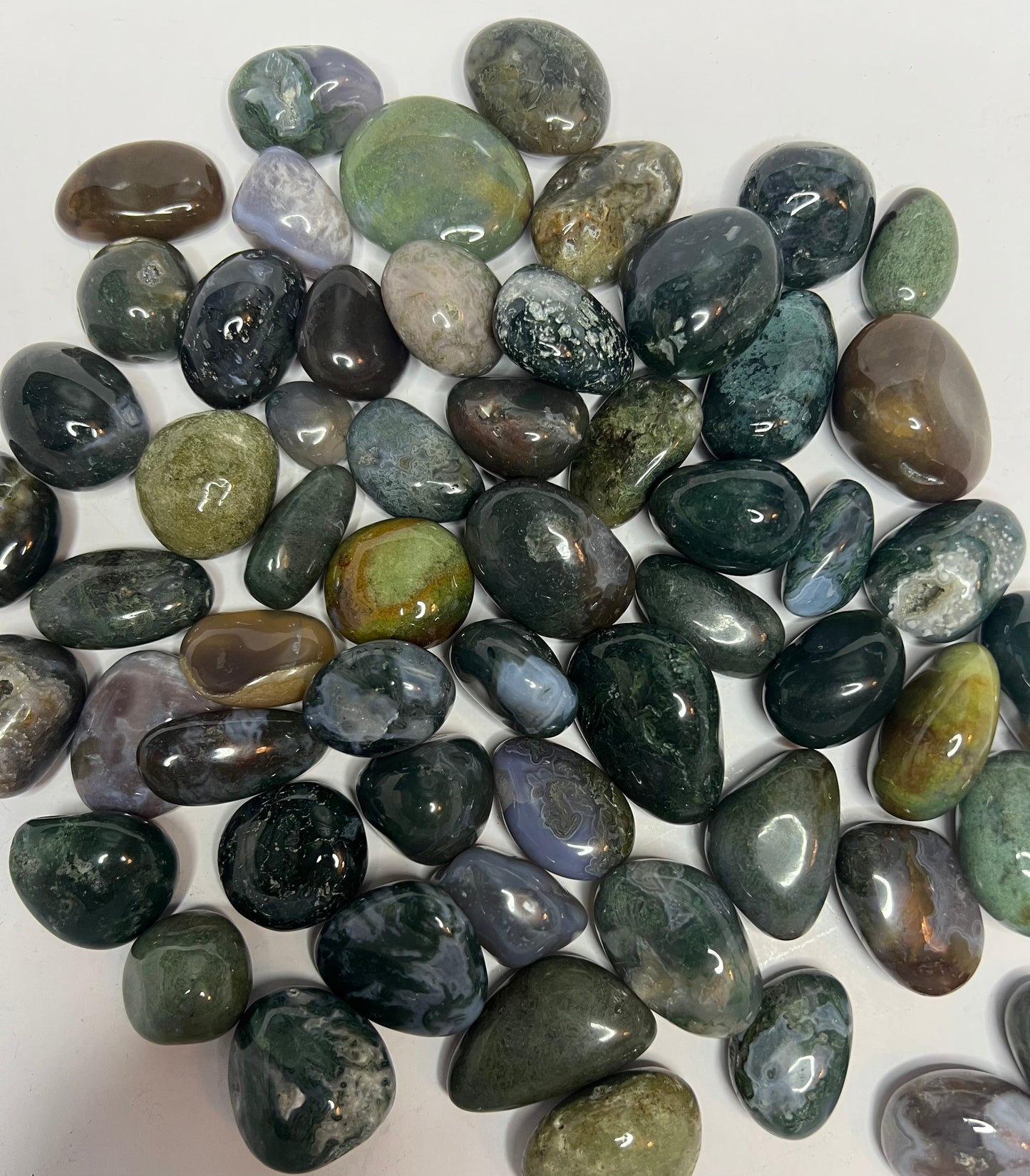 Moss Agate Tumbled Stone
