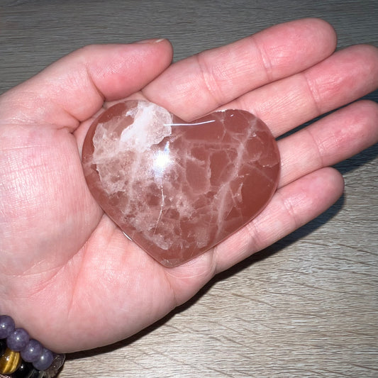 Rose Calcite Heart 12C