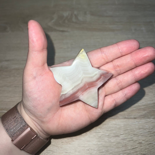 Pink Banded Onyx Star 18C