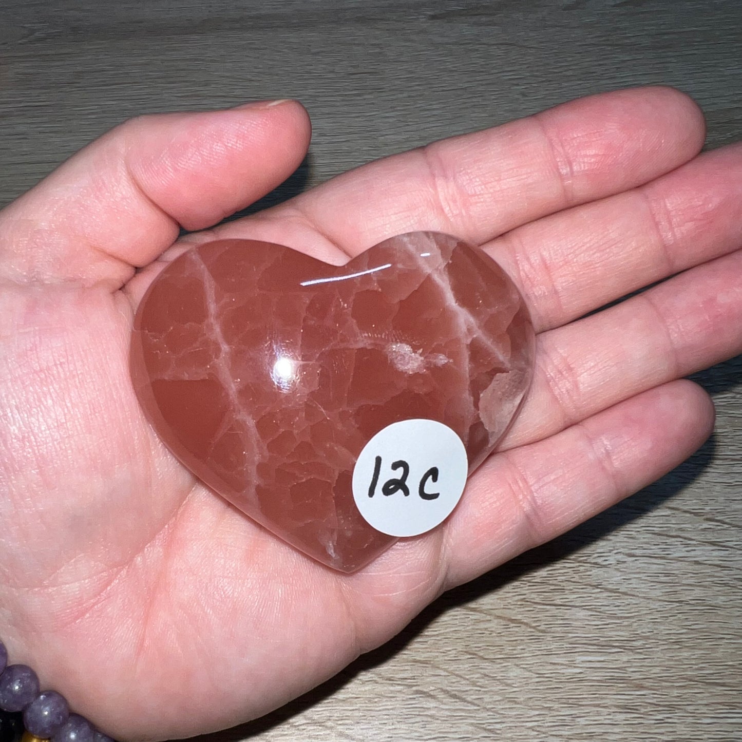 Rose Calcite Heart 12C