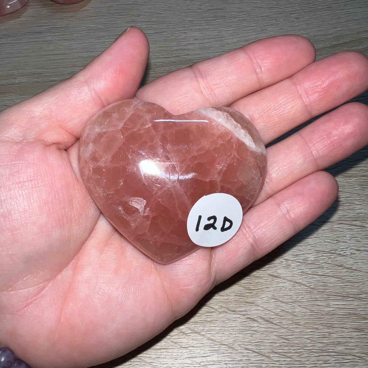 Rose Calcite Heart 12D