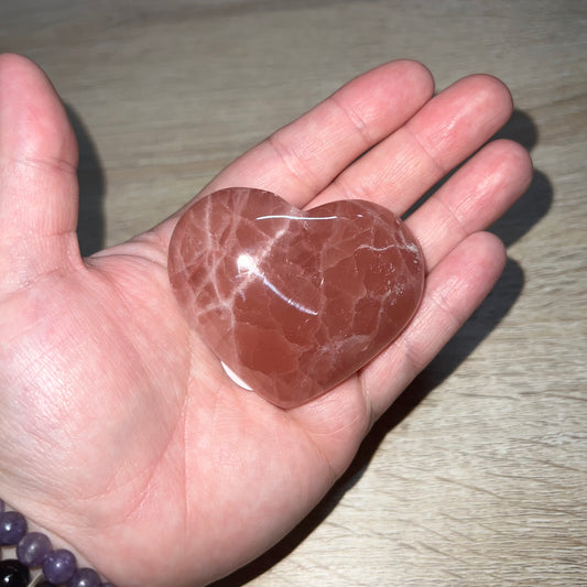 Rose Calcite Heart 11A