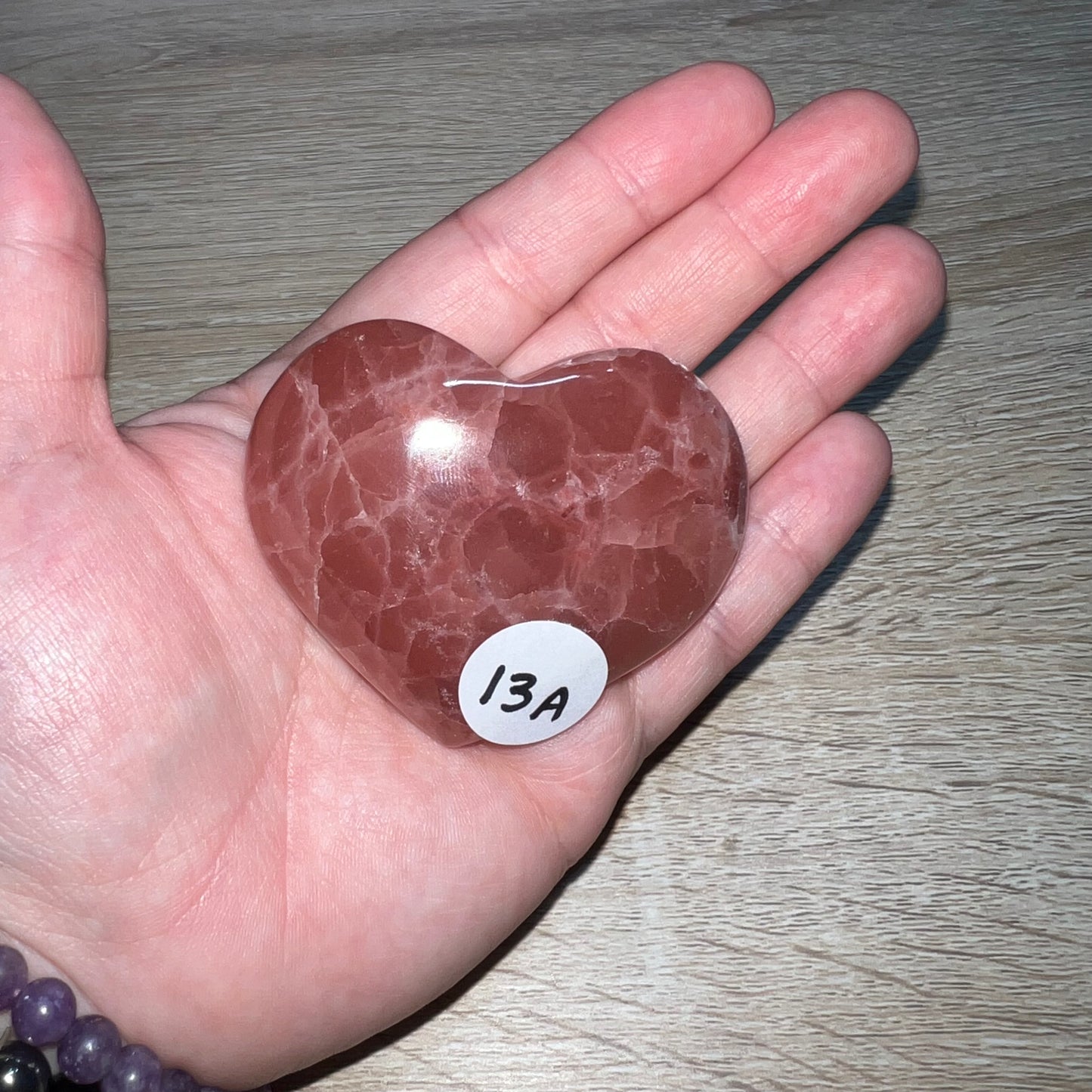 Rose Calcite Heart 13A