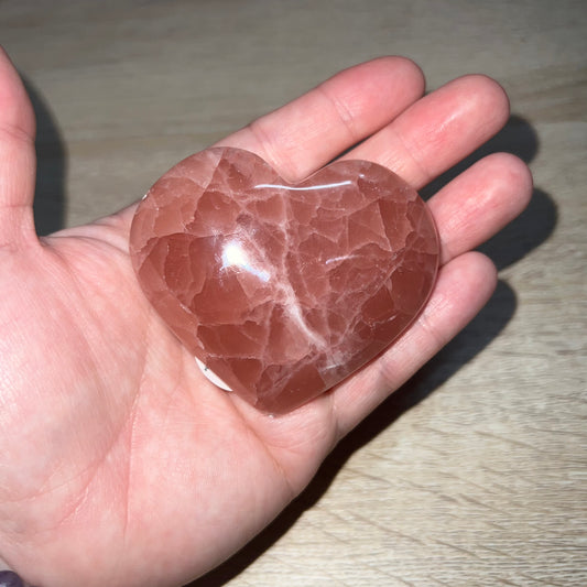 Rose Calcite Heart 15A