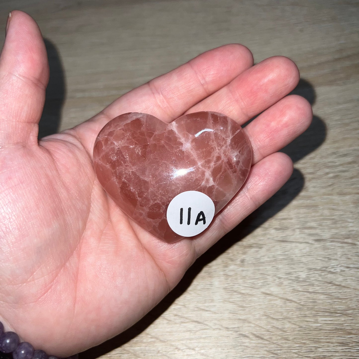 Rose Calcite Heart 11A