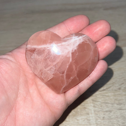 Rose Calcite Heart 14A