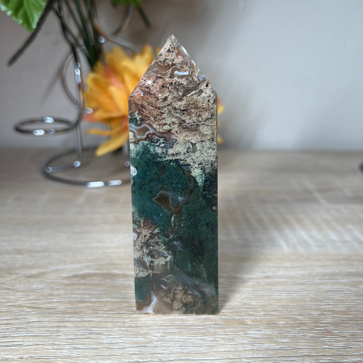 Carnelian Moss Agate Tower 50A