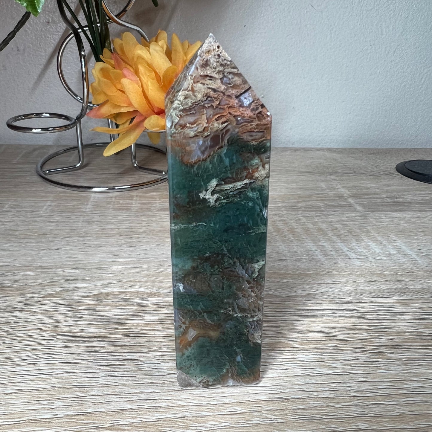 Carnelian Moss Agate Tower 50A