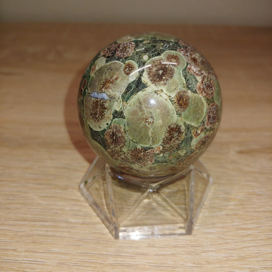 Green Cherry Blossom Agate Sphere 33A