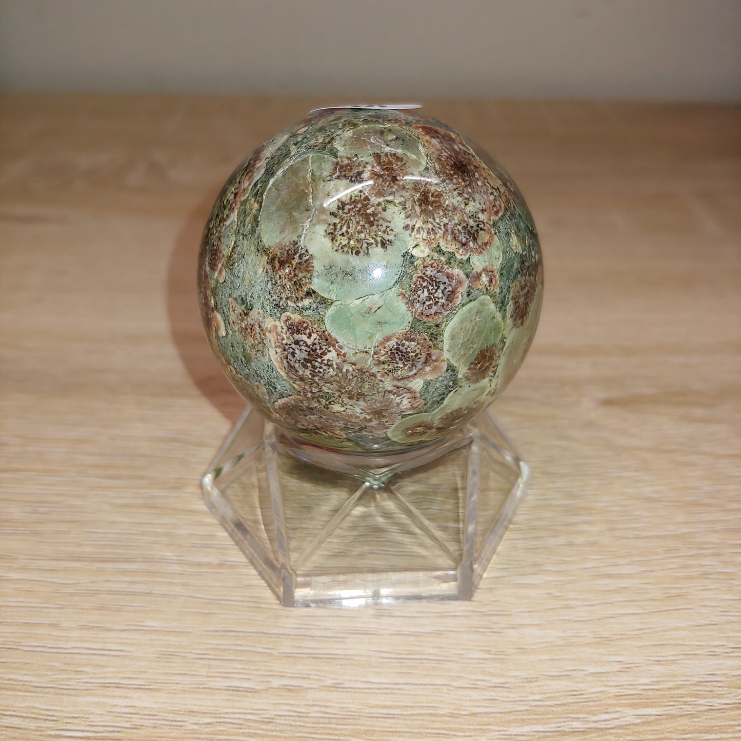 Green Cherry Blossom Agate Sphere 33A