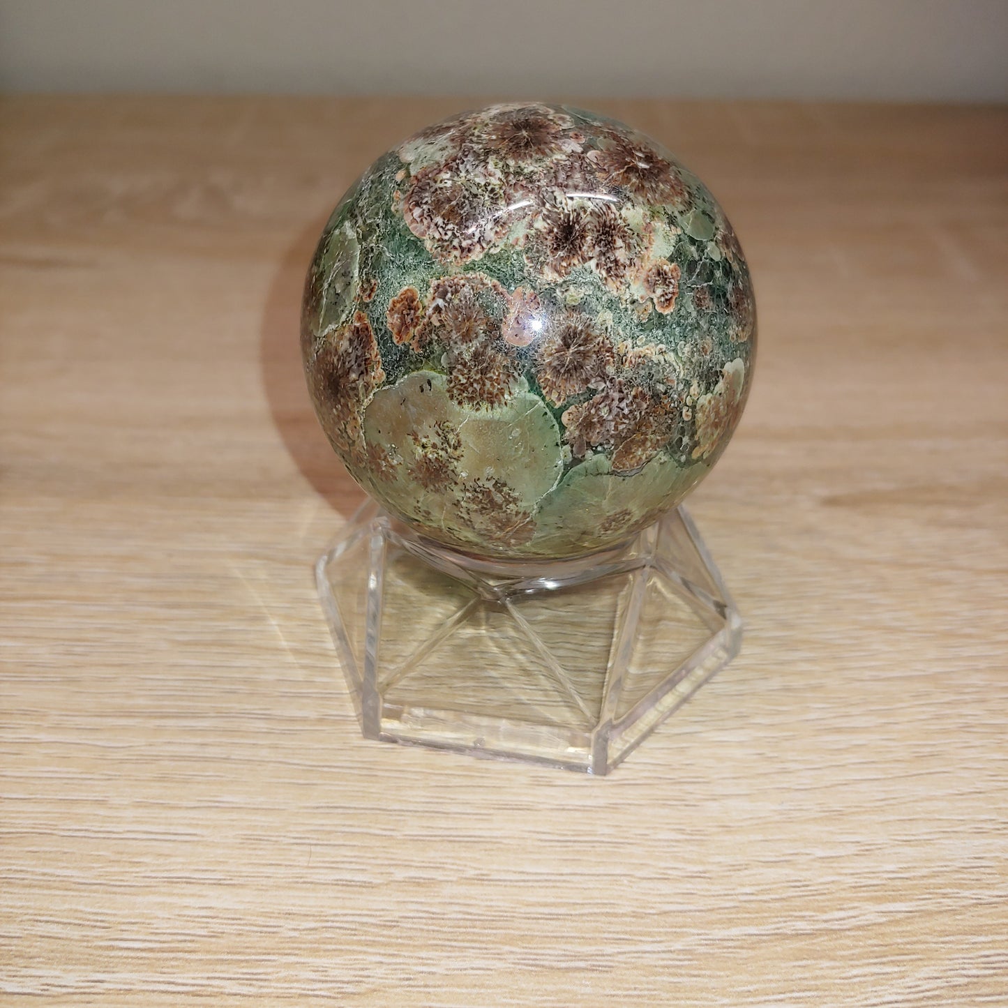 Green Cherry Blossom Agate Sphere 33A