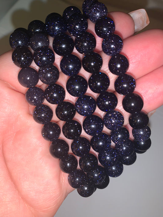 Blue Sandstone 8mm Bracelet