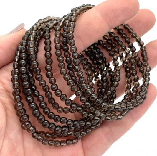 Smoky Quartz 4mm Bracelet