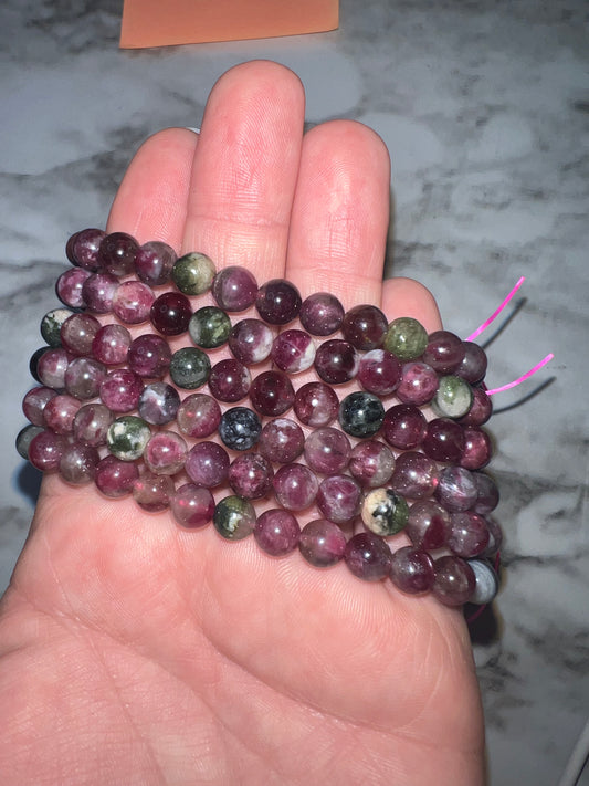 Mixed Tourmaline 6mm Bracelet