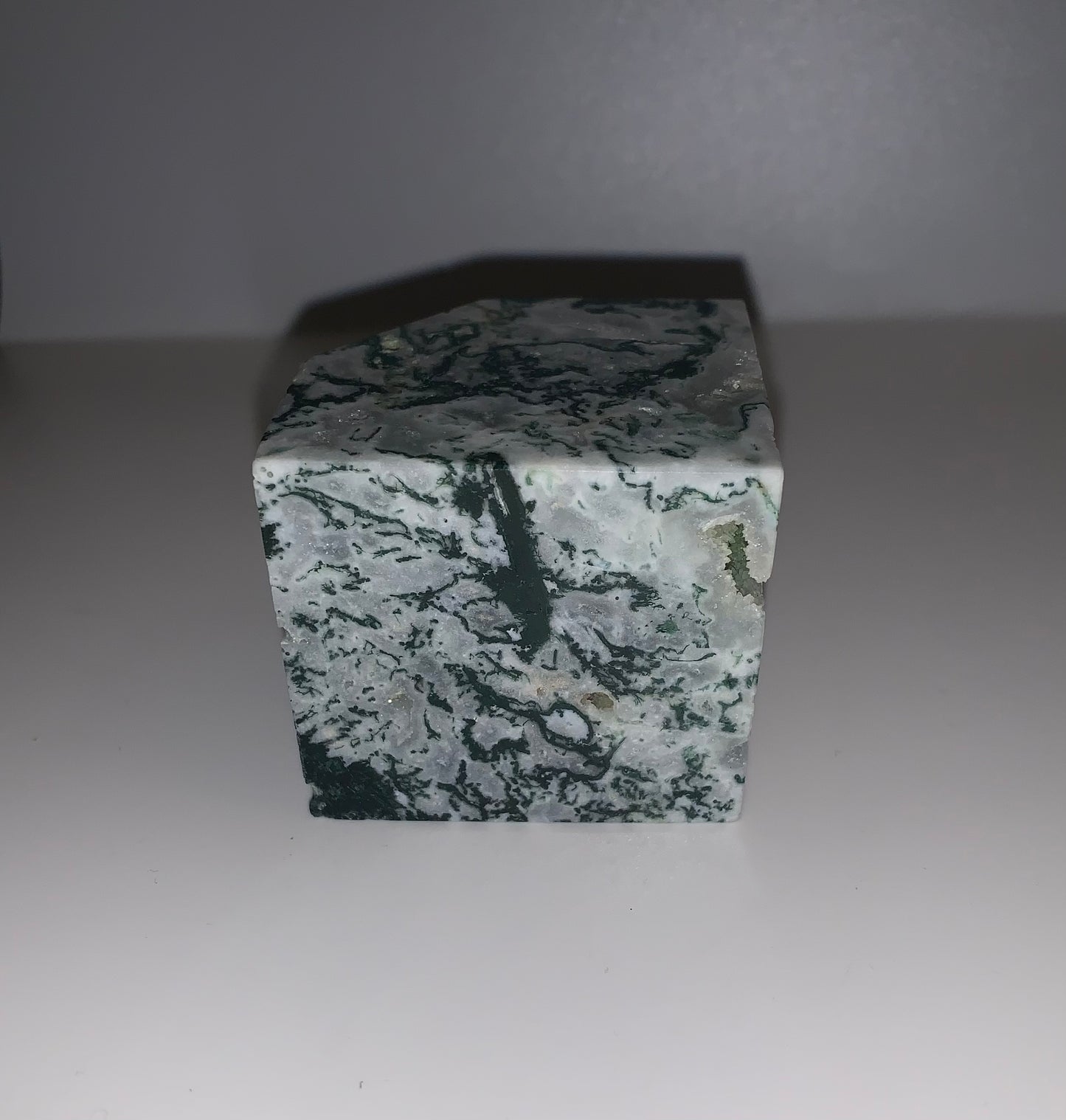 Moss Agate Cube