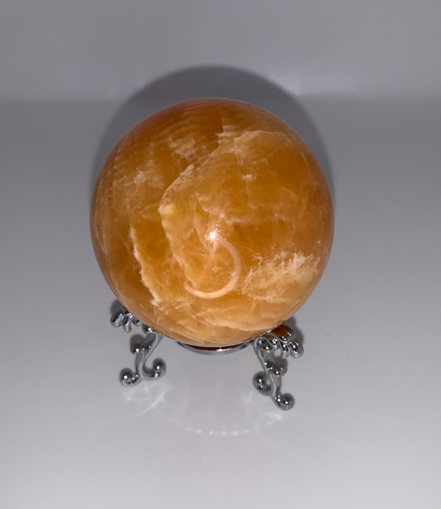 Orange Calcite Sphere 50B