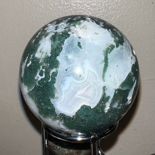 Moss Agate Sphere 63A