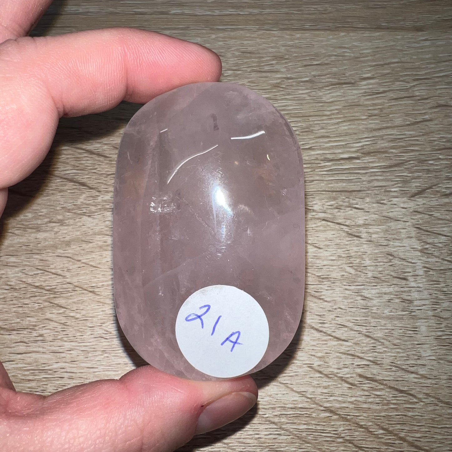 Rose Quartz Palm Stone 21A