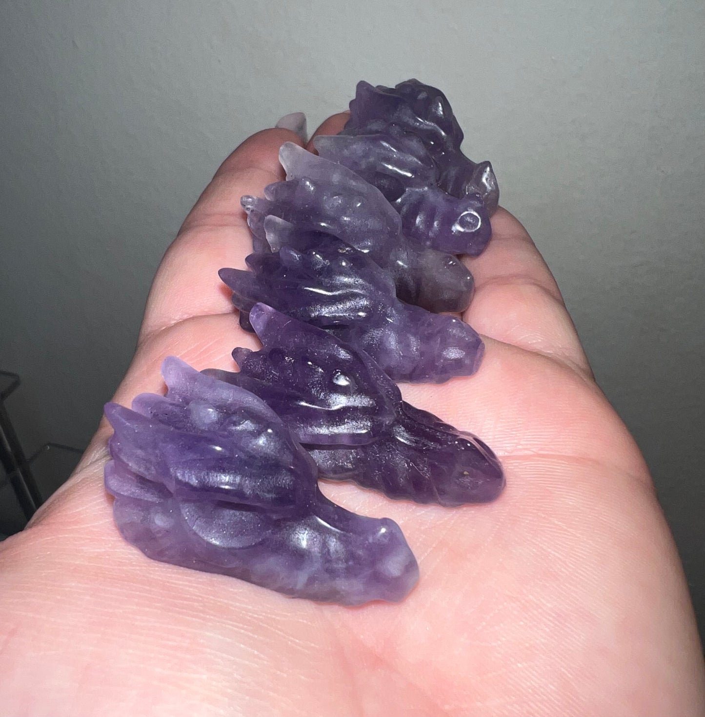 Amethyst Mini Dragon Head