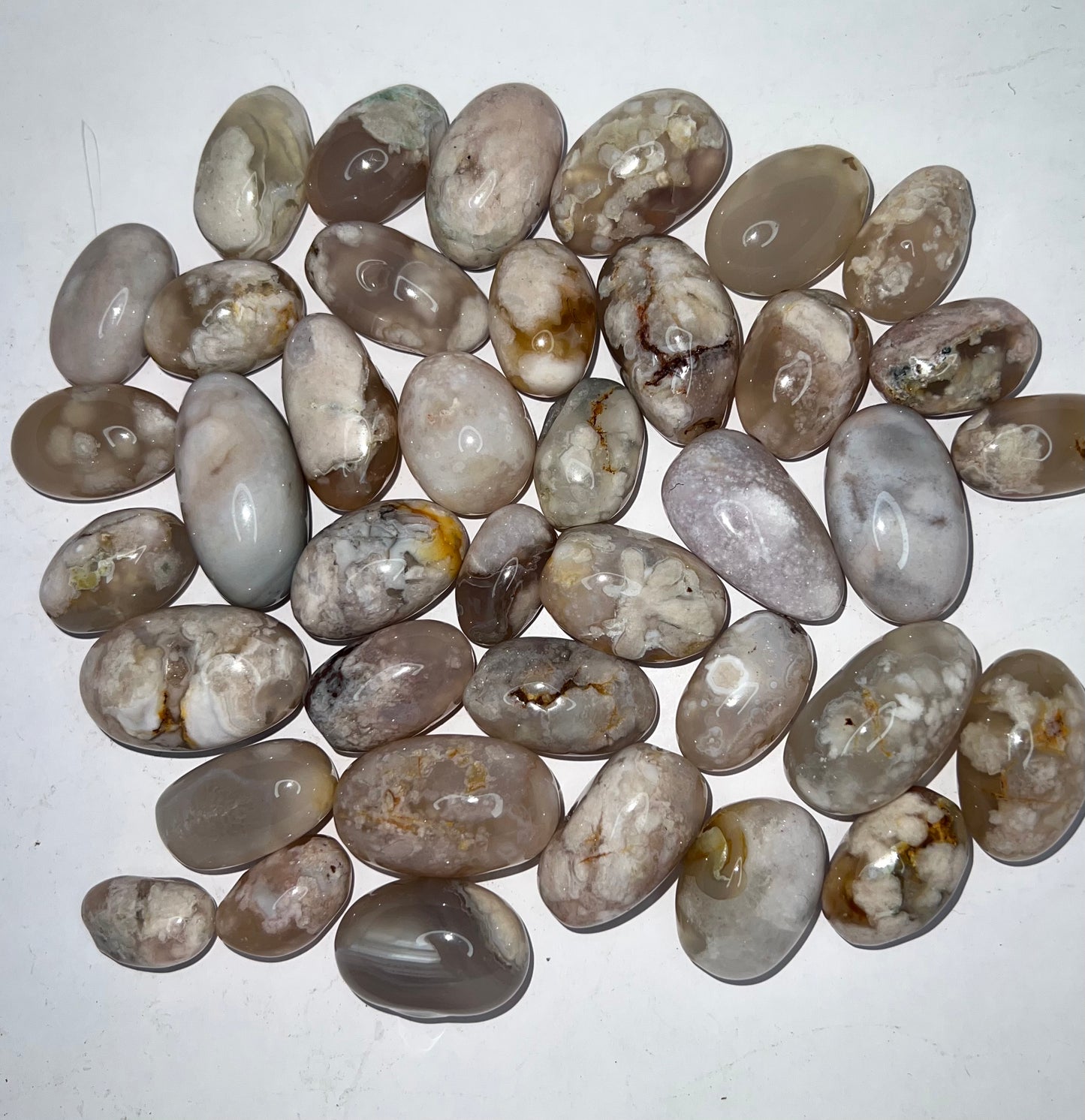 Flower Agate Tumbled Stone