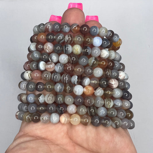 Botswana Agate 6mm Bracelet