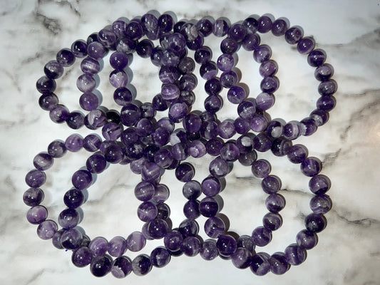 Chevron (Dream) Amethyst 10mm Bracelet