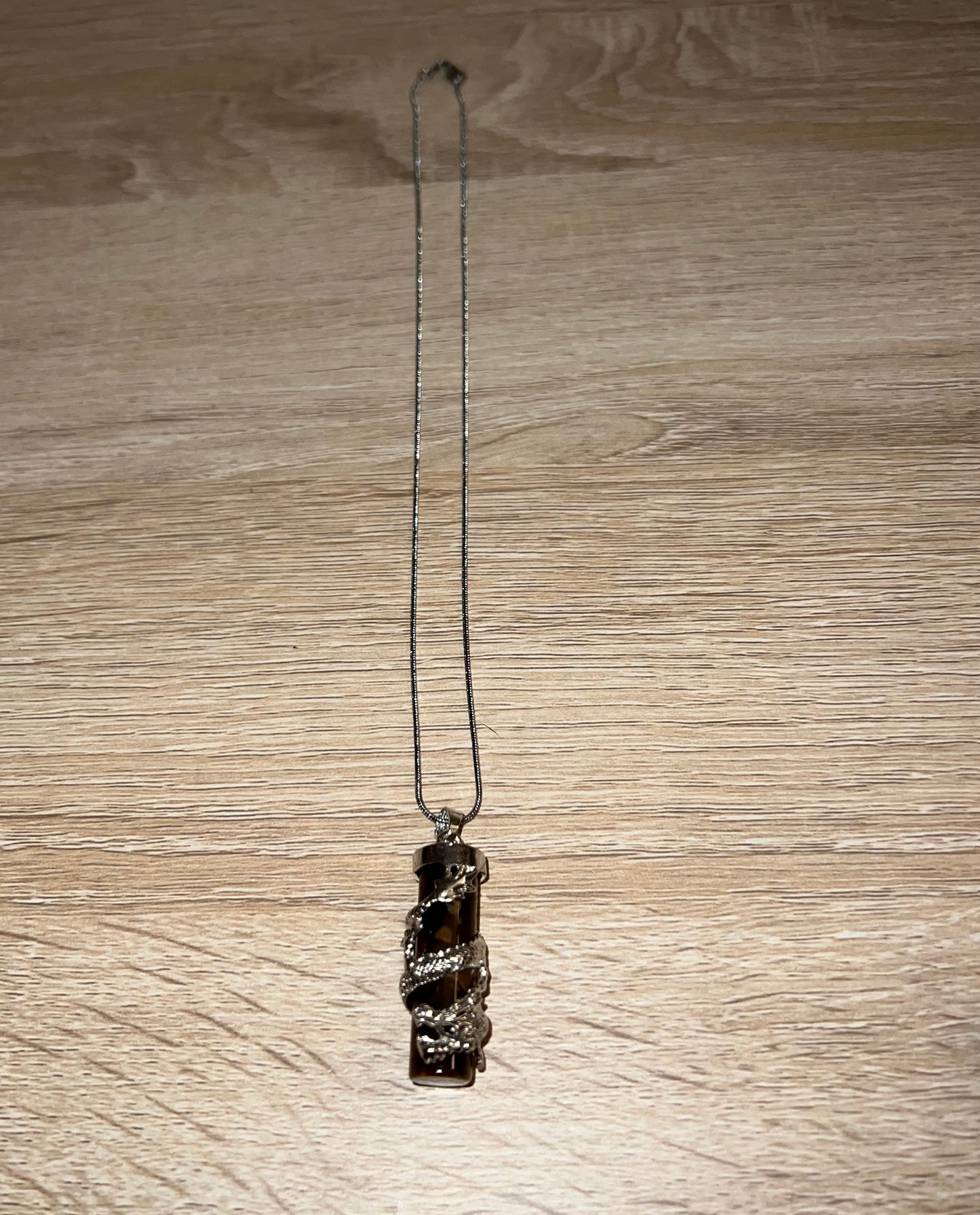 Tiger’s Eye Dragon Necklace 15T