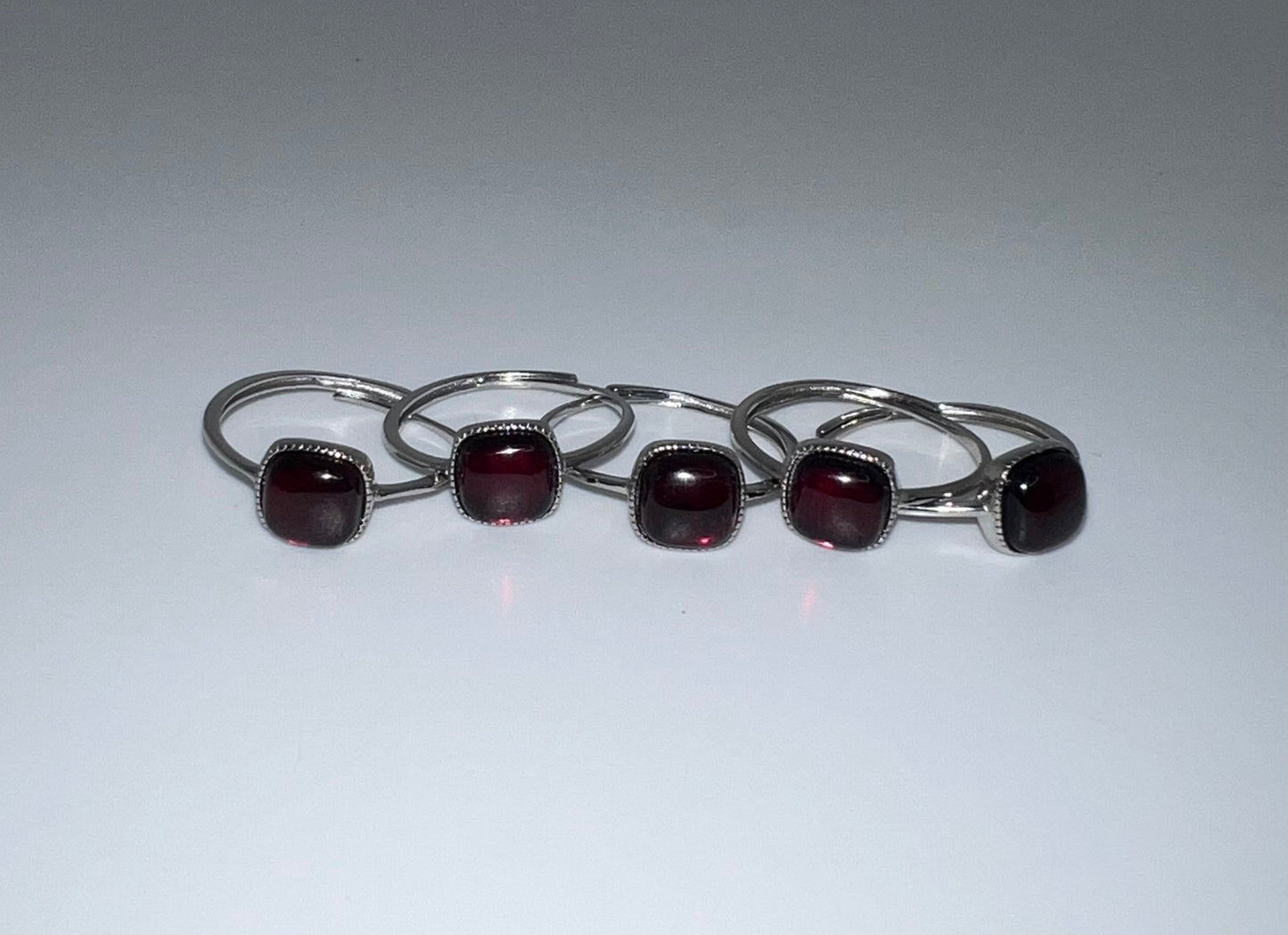 Garnet Adjustable Ring