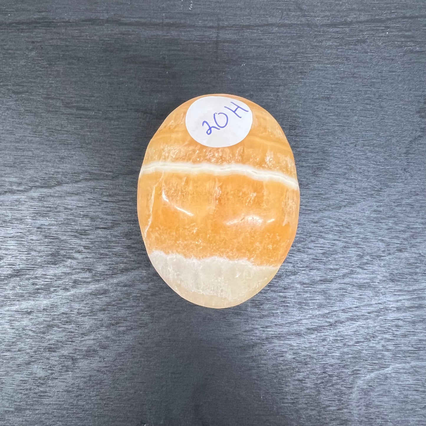 Orange Calcite Palm Stone 20H